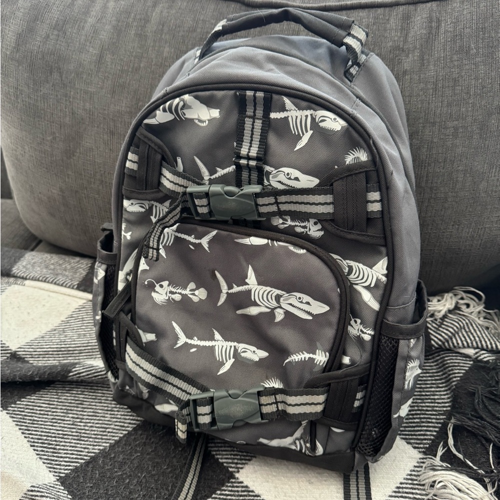Pottery Barn Kids Gray Shark Backpack Durable Design